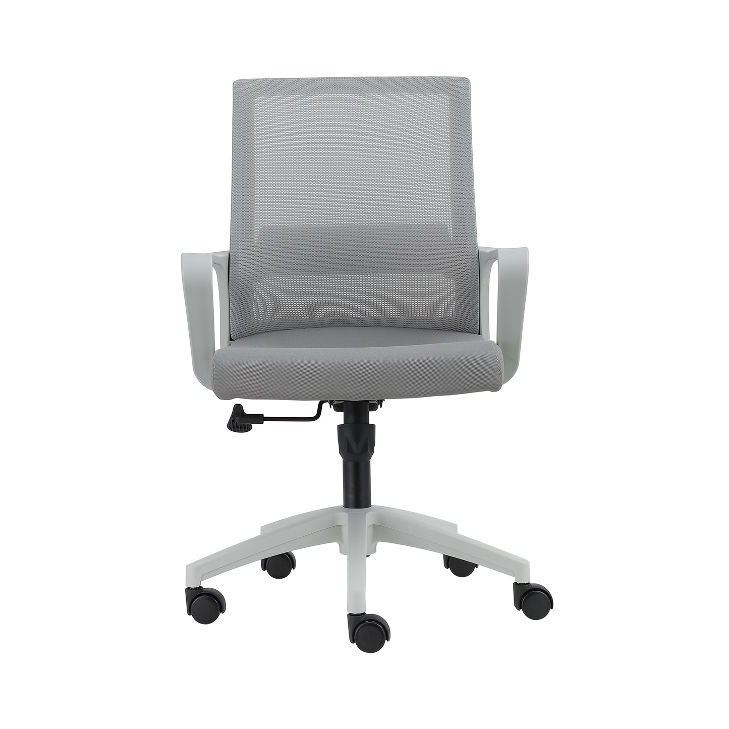 gray ergonomic office chair, front