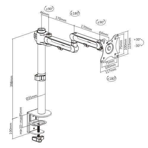 monitor arm, monitor stand for desk, computer monitor stand, monitor arm desk mount